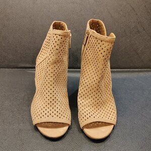 Emerson Light Tan Oopen Toe Booties - CIRCUS BY SAM EDELMAN